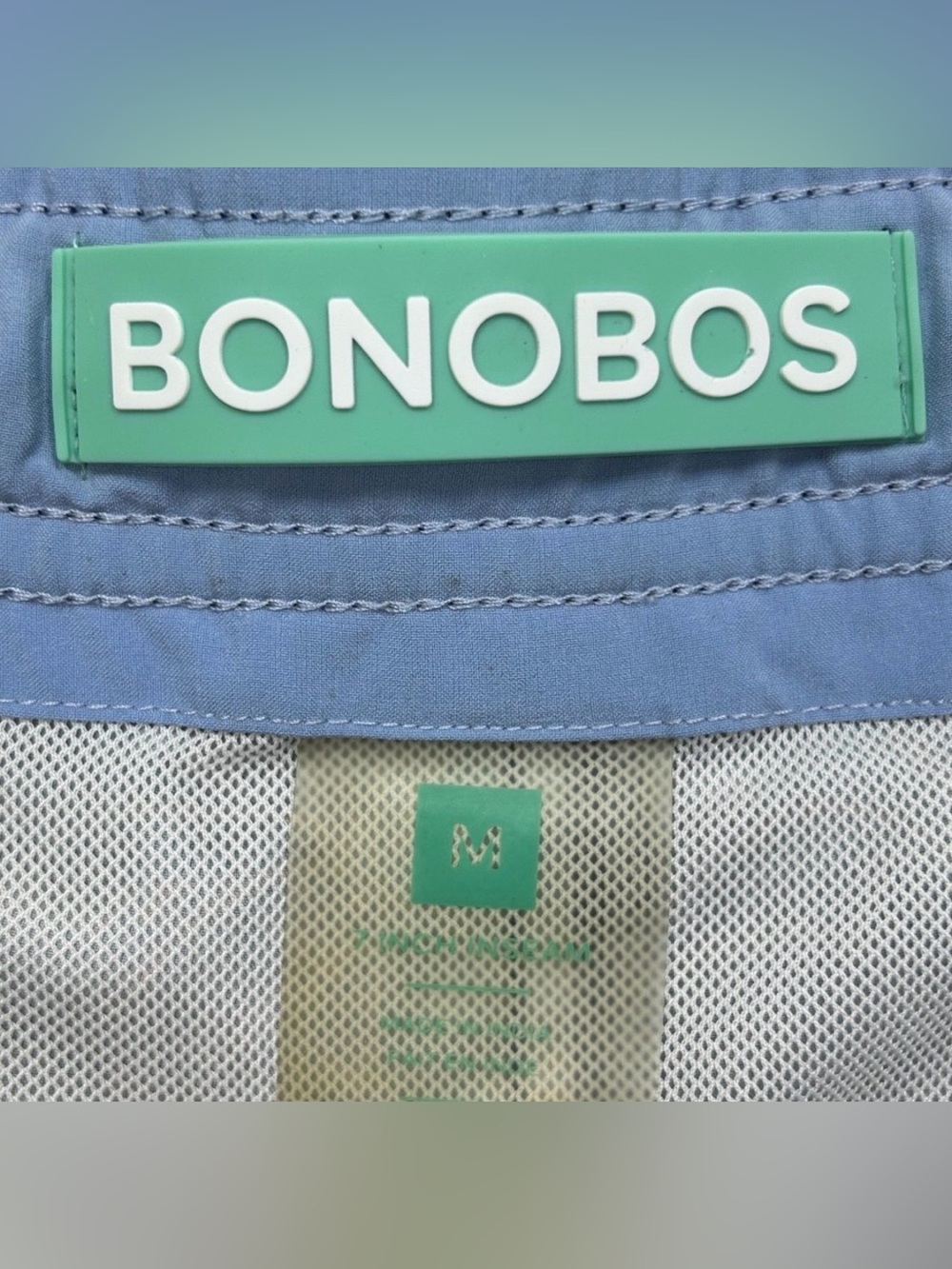 🌴 Bonobos Navy Blue Swim Trunks with Pink Palm Print - Size Medium - Picture 7 of 9